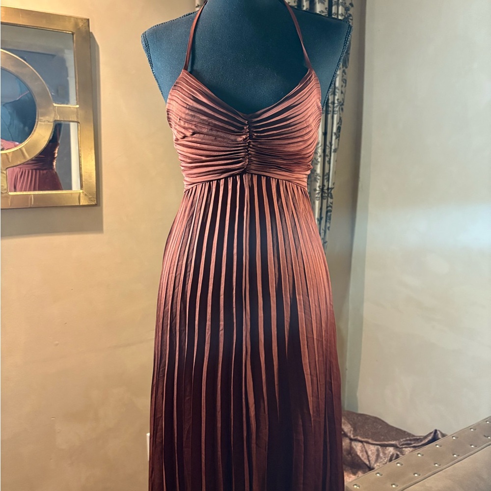 Express Copper Backless Dress - Picture 3 of 4
